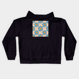 70's floral design pattern Kids Hoodie